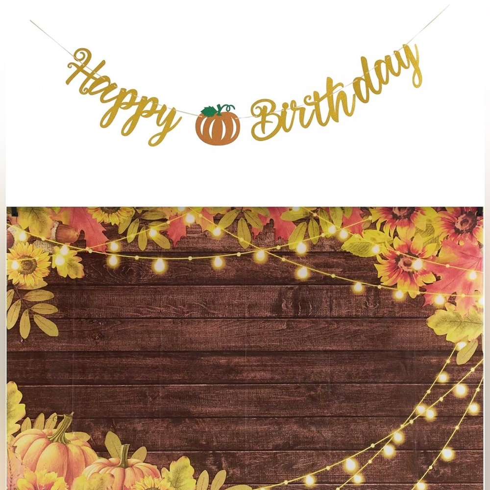Allenjoy 5.9 x 3.6 FT Happy Birthday Supply Set Kit for Photo Booth Background